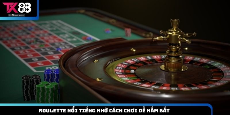 Roulette nổi tiếng nhờ cách chơi dễ nắm bắt